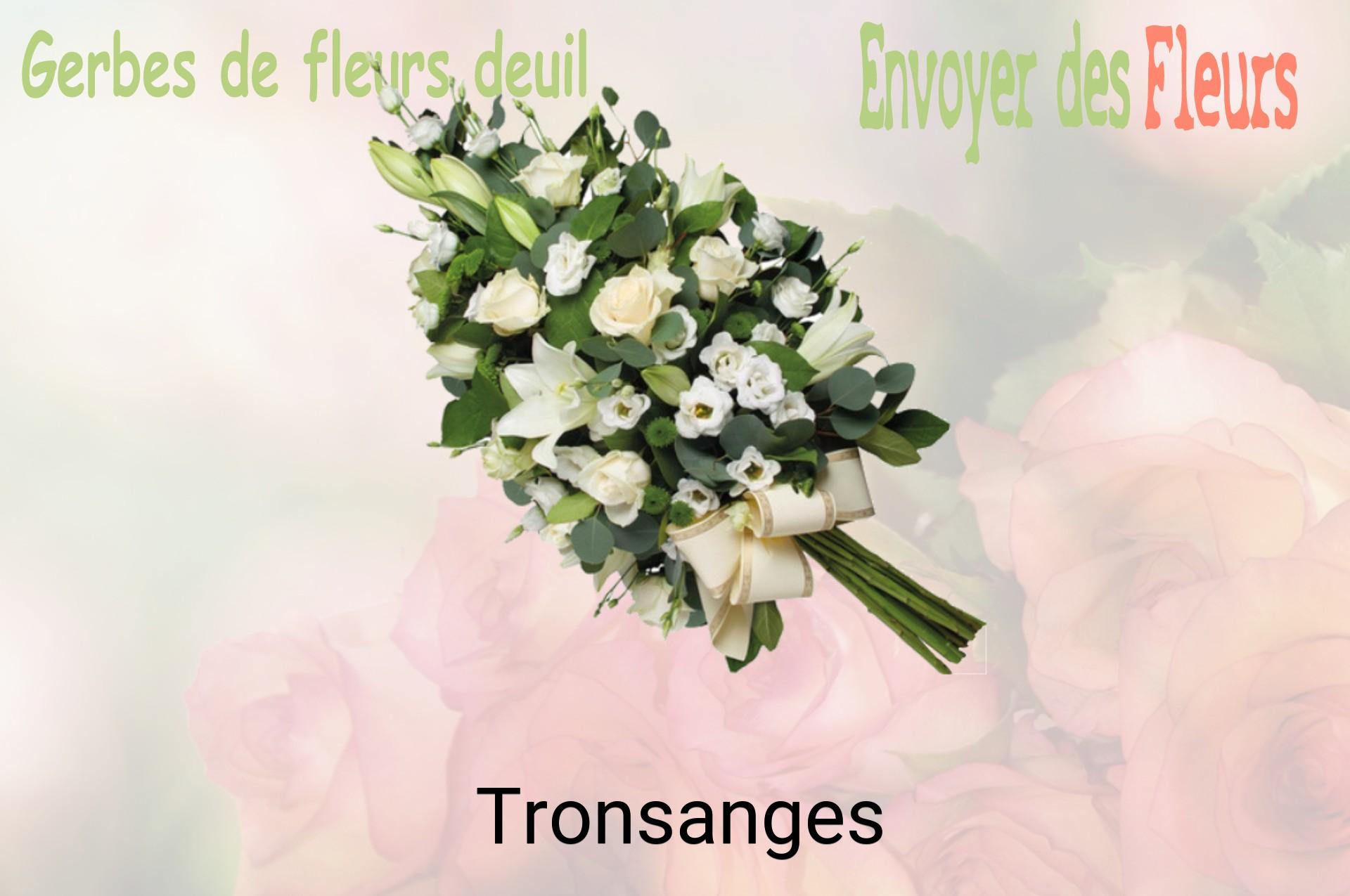 Gerbe de fleurs de deuil livrée à Tronsanges